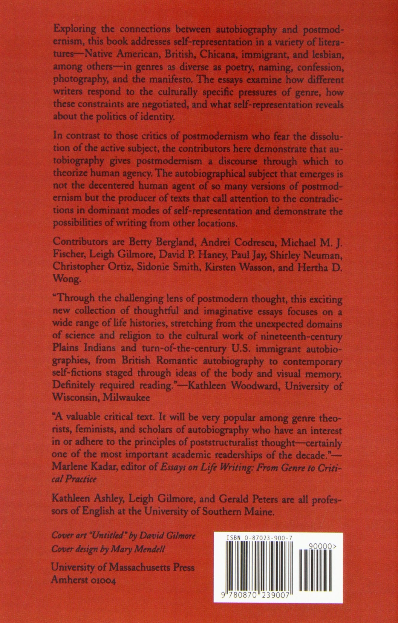Autobiography and Postmodernism