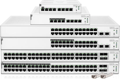 Aruba Instant On 1830 8-Port Gb Smart Switch | Fanless | EU Europe Cord (JL810A#ABB
