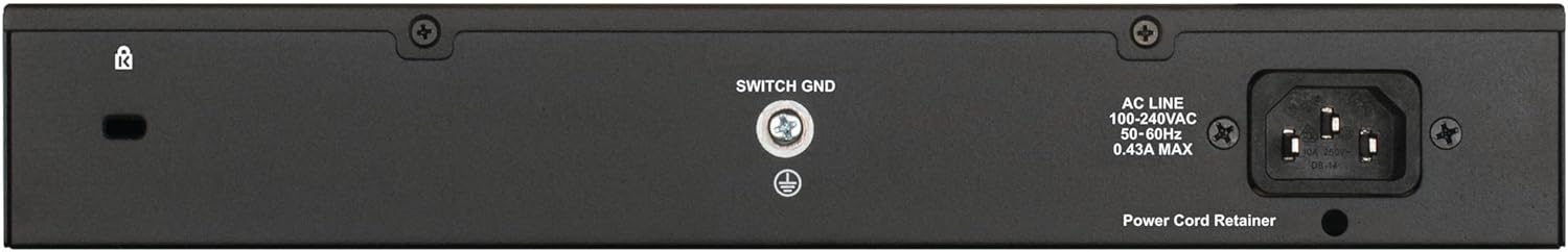 D-Link DGS-1016D 16-Port Green Ethernet Copper Gigabit Switch, Hub, Internet Splitter, Metal, Fanless, Plug and Play - UK Model, black DGS-1016D