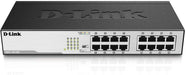 D-Link DGS-1016D 16-Port Green Ethernet Copper Gigabit Switch, Hub, Internet Splitter, Metal, Fanless, Plug and Play - UK Model, black DGS-1016D