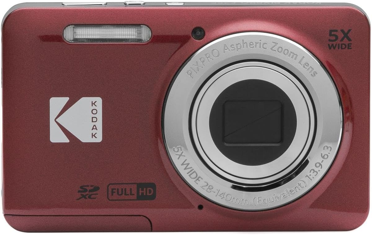 Fotocamera compatta Kodak FZ55 rood, Kodak PIXPRO FZ55 1/2.3" Appareil-photo compact 16 MP CMOS 4608 x 3456 pixels Rouge Red