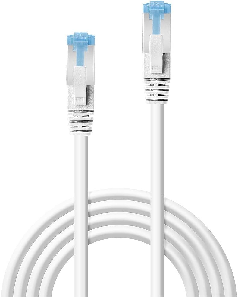 Lindy Cavo Patch Cat.6A S/FTP PIMF privo di Alogeni Bianco, 1m