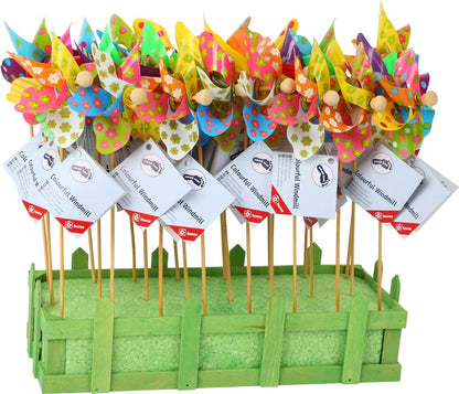 small foot Display Windmill Colourful Pack of 24, 1262