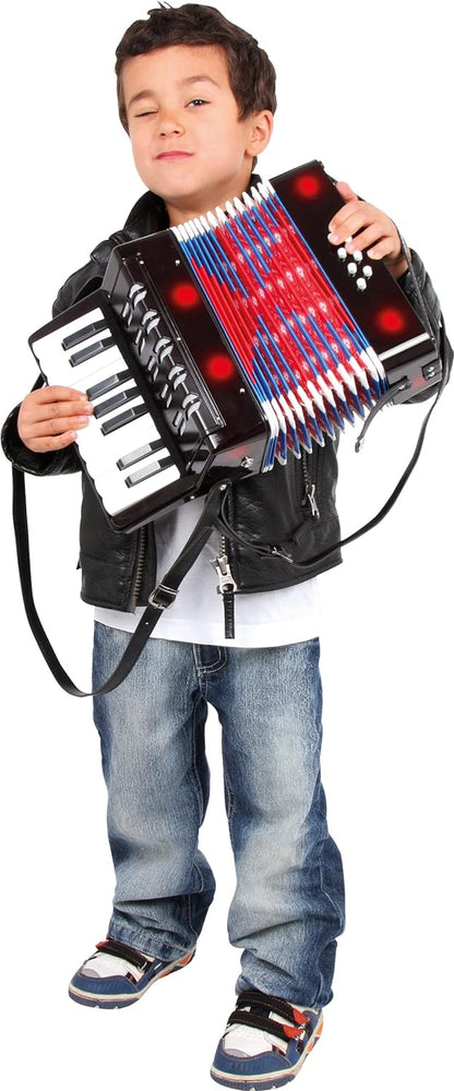 small foot Akkordeon "Classic", Musikinstrument für Kinder, mit Schulterriemen zum bequemen Bespielen, ab 3 Jahren, 3304, Blau