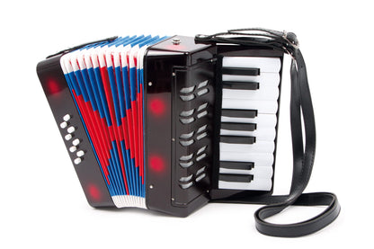 small foot Akkordeon "Classic", Musikinstrument für Kinder, mit Schulterriemen zum bequemen Bespielen, ab 3 Jahren, 3304, Blau