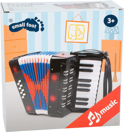 small foot Akkordeon "Classic", Musikinstrument für Kinder, mit Schulterriemen zum bequemen Bespielen, ab 3 Jahren, 3304, Blau