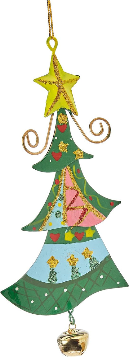 Small Foot 5147 Metal Pendant Christmas Tree Christmas Decoration, Set of 4, Metal, Multicoloured, 1, 4