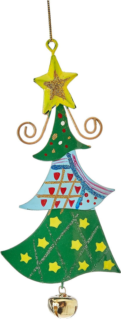 Small Foot 5147 Metal Pendant Christmas Tree Christmas Decoration, Set of 4, Metal, Multicoloured, 1, 4