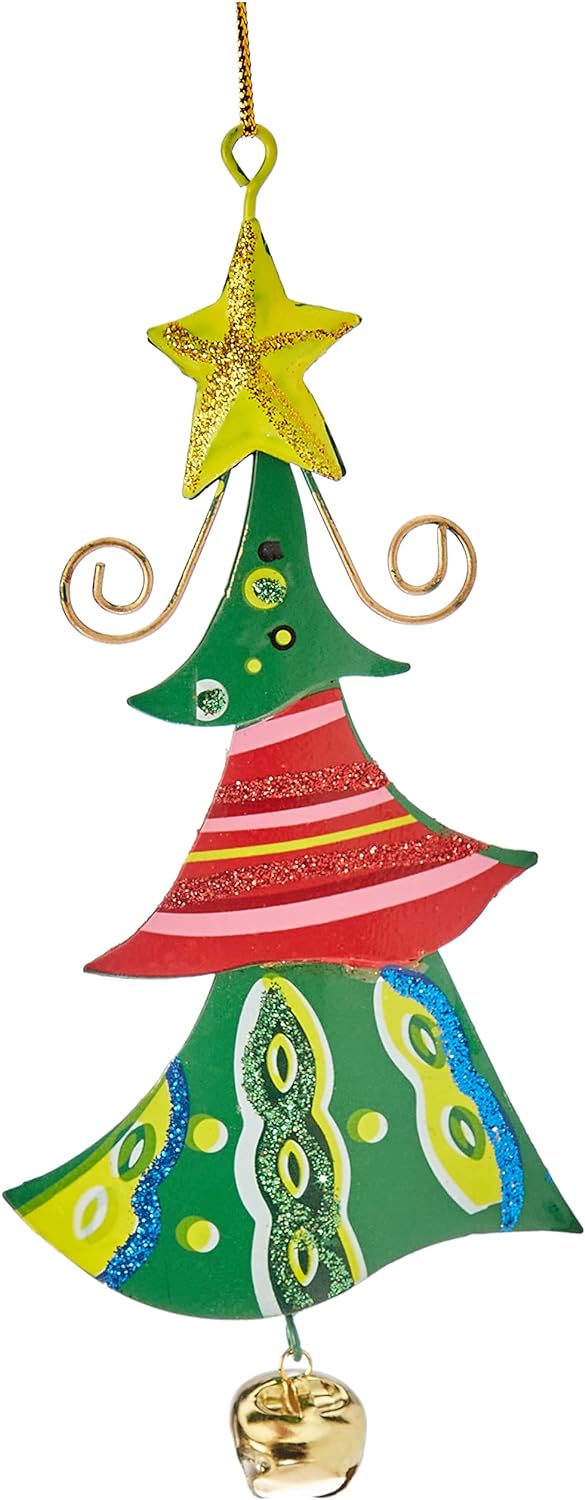 Small Foot 5147 Metal Pendant Christmas Tree Christmas Decoration, Set of 4, Metal, Multicoloured, 1, 4