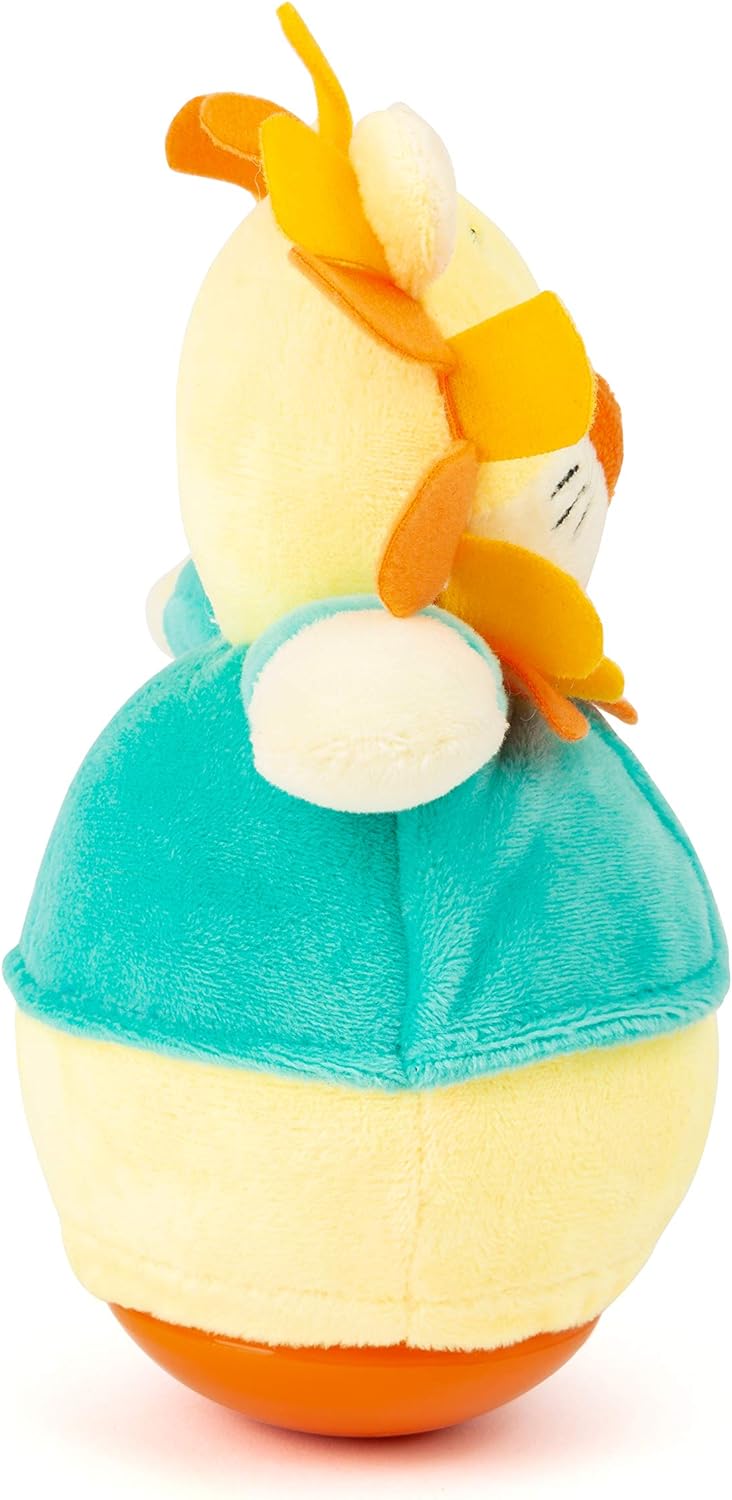 Small Foot 11426 Roly-Poly Lion, a Fun Stand-up Plush Animal for Grasping and Touching, Learning Toy, Multicolored