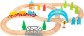 Small Foot 11491 Big Journey Wooden, Made of Wood, Toy Train Construction Set, 40 Pieces, Multicolored