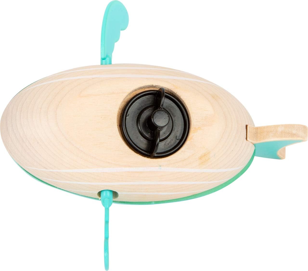 Small Foot 11659 Wooden Whale, wind-up toy for the water, for children aged 24+ months Aufziehspielzeug, blue