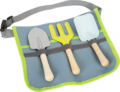 small foot 11882 Pouch with Gardening Tools made of wood & metal, w/adjustable belt strap, for kids aged 3+ years Toys, multicolor