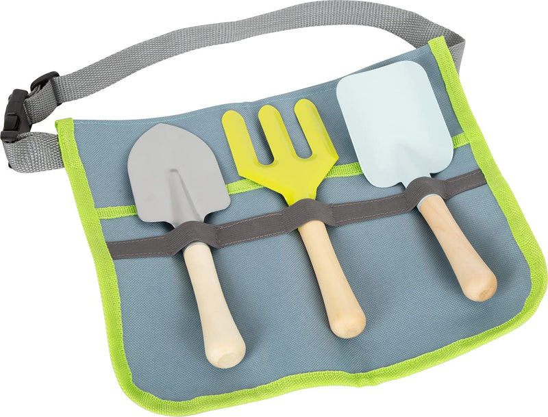 small foot 11882 Pouch with Gardening Tools made of wood & metal, w/adjustable belt strap, for kids aged 3+ years Toys, multicolor
