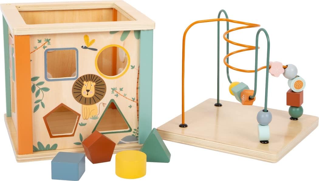 Small Foot Safari Wooden Educational Toy for Babies and Toddlers from 12 Months Item no. 11960, multicolored