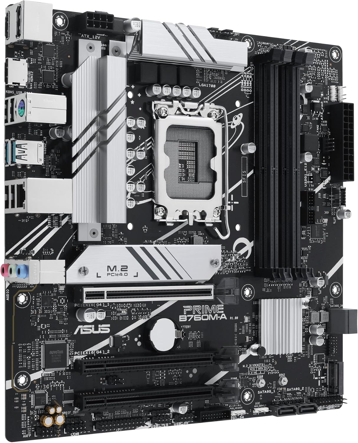 ASUS PRIME B760M-A-CSM Business Motherboard Socket Intel LGA 1700 (Intel B760, mATX, DDR5 Memory, 2x PCIe 4.0 M.2, Aura Sync