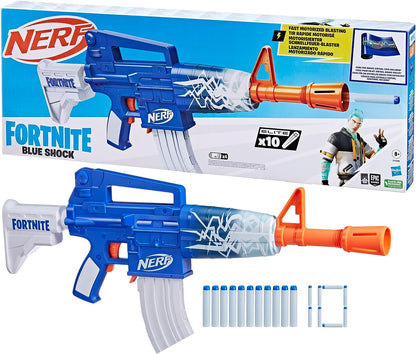 Nerf Fortnite Blue Shock Dart Blaster