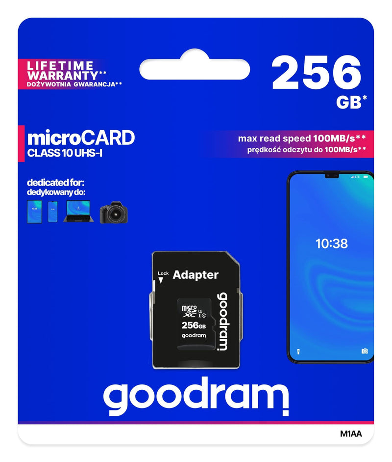 GoodRam Carte Micro Sd Cl10 Uhs1+Ad 256Gb 256 GB