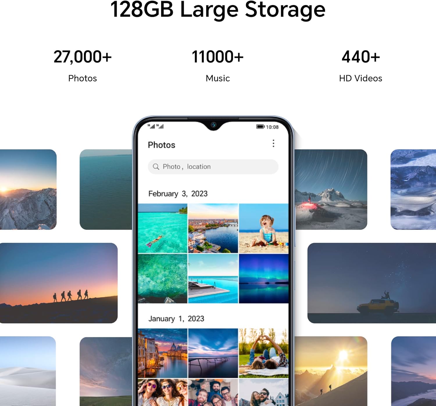 HONOR 70 Lite, Smartphone 5G, 4GB+128GB, 6,5” 90Hz FullView Display, 5000 mAh, Android 12, Dual SIM