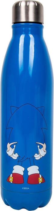 Sonic The Hedgehog Water Bottle, 500ml Capacity Metal Double Walled Drinks Bottle, Officially Licensed Sonic The Hedgehog Merchandise