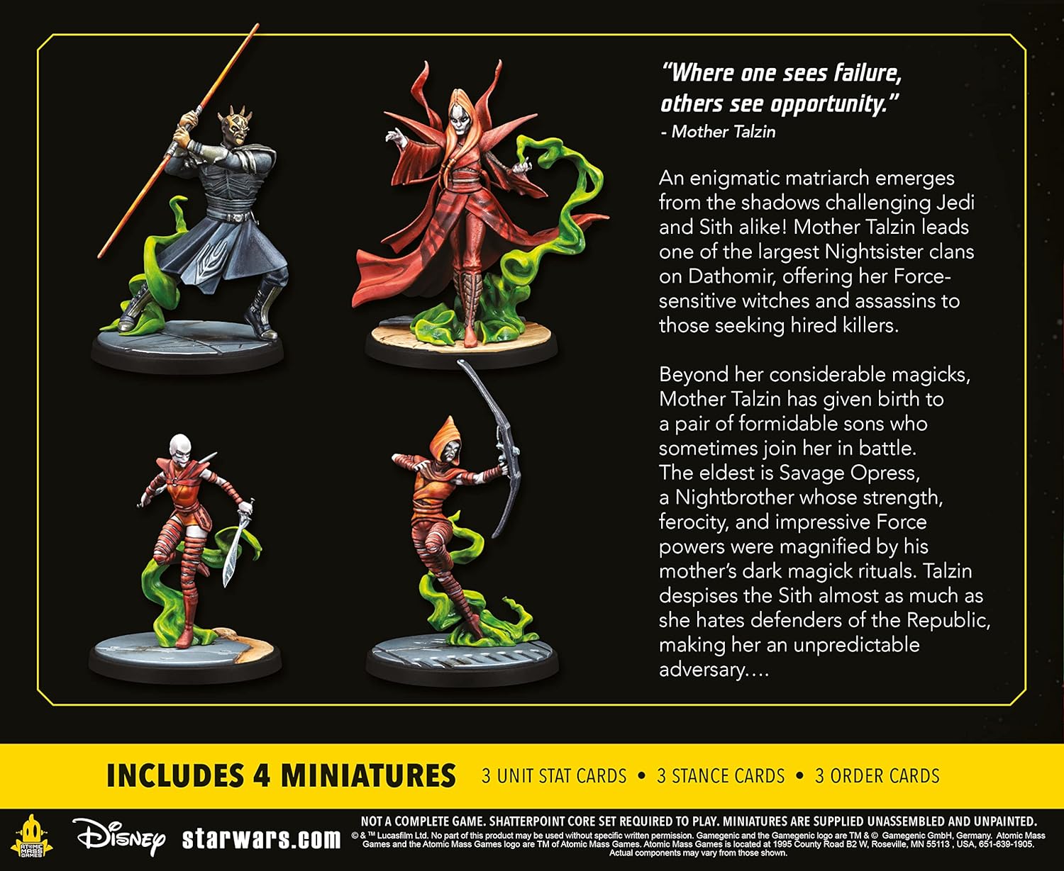Atomic Mass Games | Star Wars Shatterpoint: Witches of Dathomir | Expansión | Juego de Estrategia | A Partir de 14 Años | Para 2 Jugadores | 90 Minutos por Partida | Multilenguaje (incluye Español