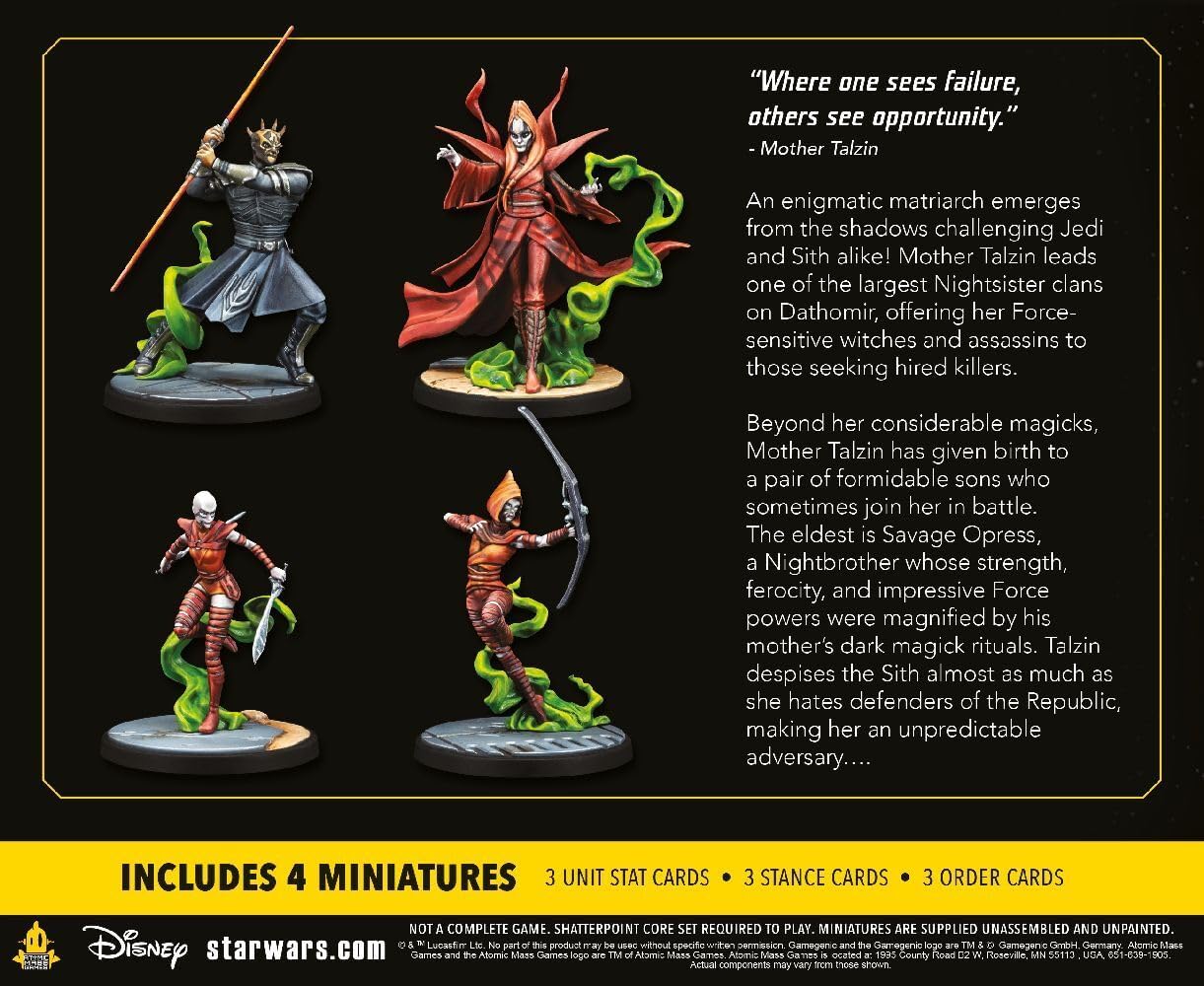 Atomic Mass Games | Star Wars Shatterpoint: Witches of Dathomir | Expansión | Juego de Estrategia | A Partir de 14 Años | Para 2 Jugadores | 90 Minutos por Partida | Multilenguaje (incluye Español