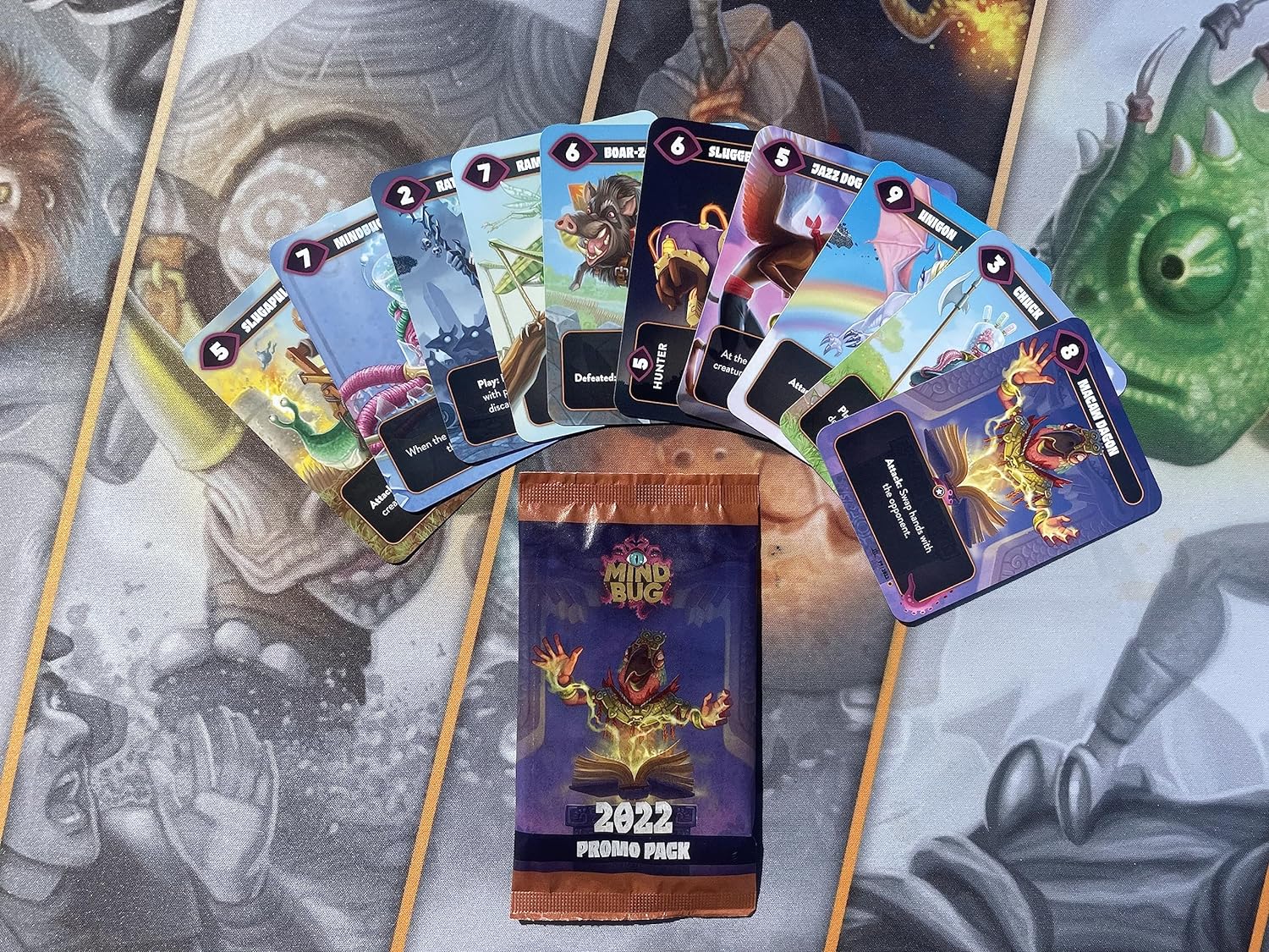 Mindbug Card Game - 10 Promo Cards, English, 2022, Ages 8+, 2 or 4 Players