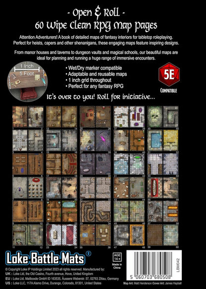 Loke Battle Mats Big Book of Battle Mats Rooms, Vaults and Chambers