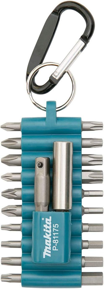Makita P-81175 22pieza(s) punta de destornillador - Puntas de destornillador (22 pieza(s), Cruzar, Plano, Phillips, Pozidriv, Torx, PH1 / PH2 / PZ1 / PZ2 / T10 / T15 / T20 / T25 / T30 / T40 / SW3 / SW4 / SW5 / SW6, 25,4 / 4 mm (1 / 4"), Hexagonal)