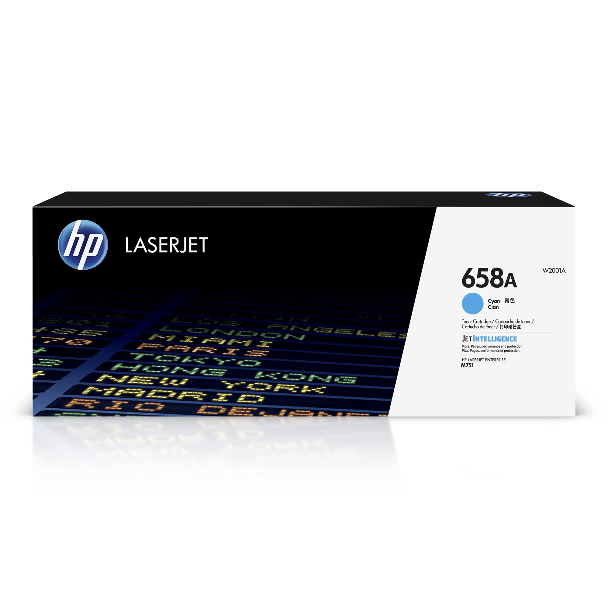 HP 658A LaserJet Toner Cartridge Cyan W2001A