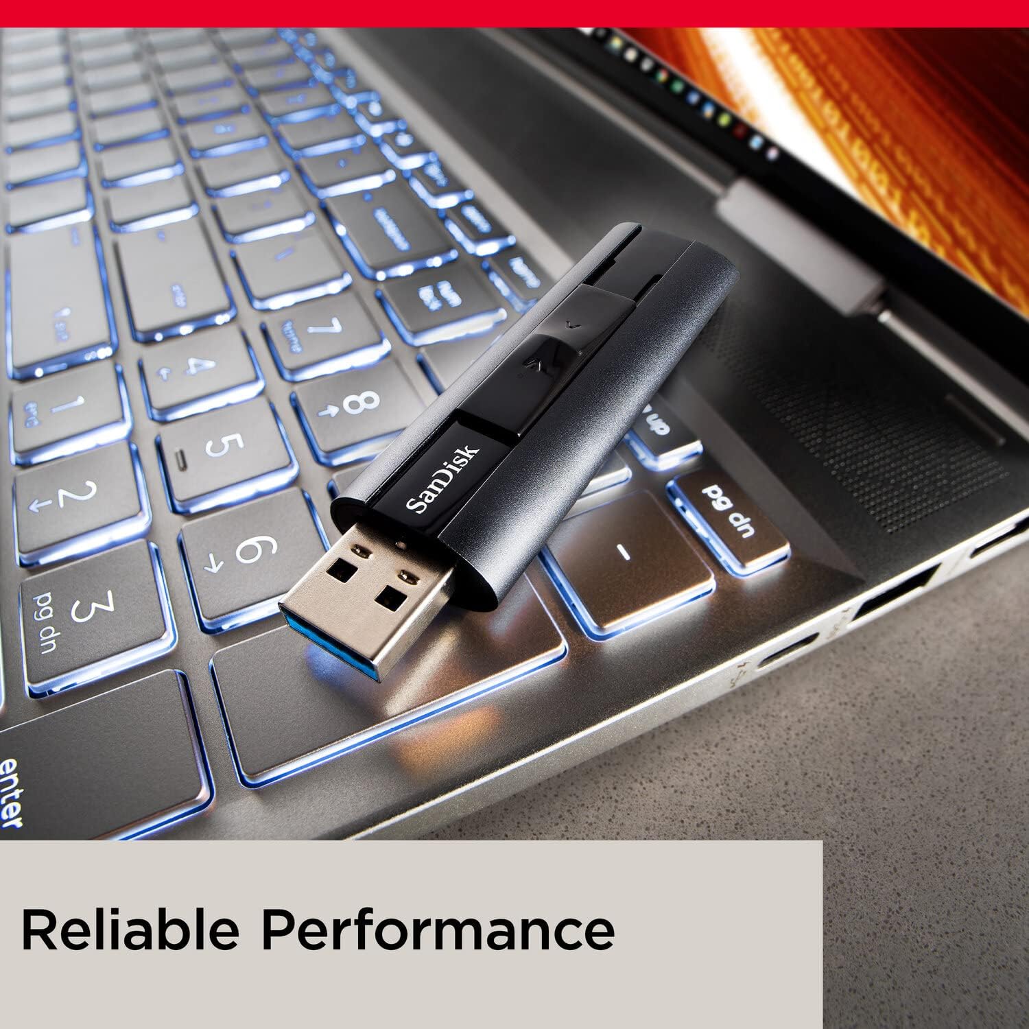 SanDisk Extreme PRO USB 3.2 Solid State Flash-Laufwerk 512 GB (Lesen mit 420 MB/s, Schreiben mit 380 MB/s, Passwortschutz, robustes Gehäuse, RescuePRO Deluxe Software