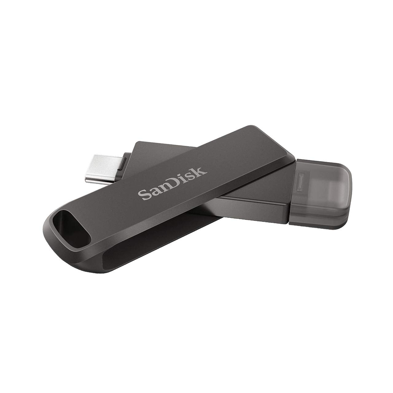 SanDisk 256GB iXpand Flash Drive Luxe with Lightning and USB-C connectors, for iPhone/iPad, Android devices, PC and Mac 256GB Swivel Style Luxe