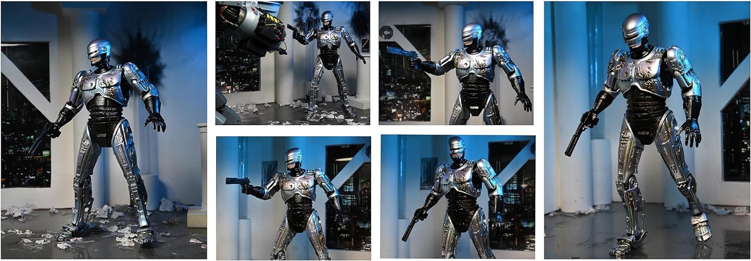 NECA- Ultimate Robocop Battle Damaged W/Chair Estatuas, Multicolor (81787