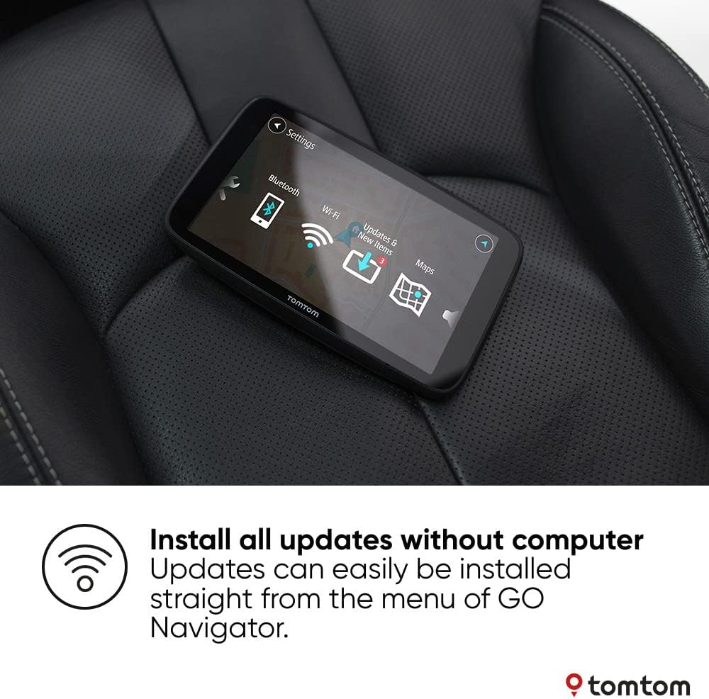 TomTom Car Sat Nav GO Navigator (6 inch, real-time traffic information and Speed Cam Alert Trial, World Maps, Updates via WiFi) 6 inches