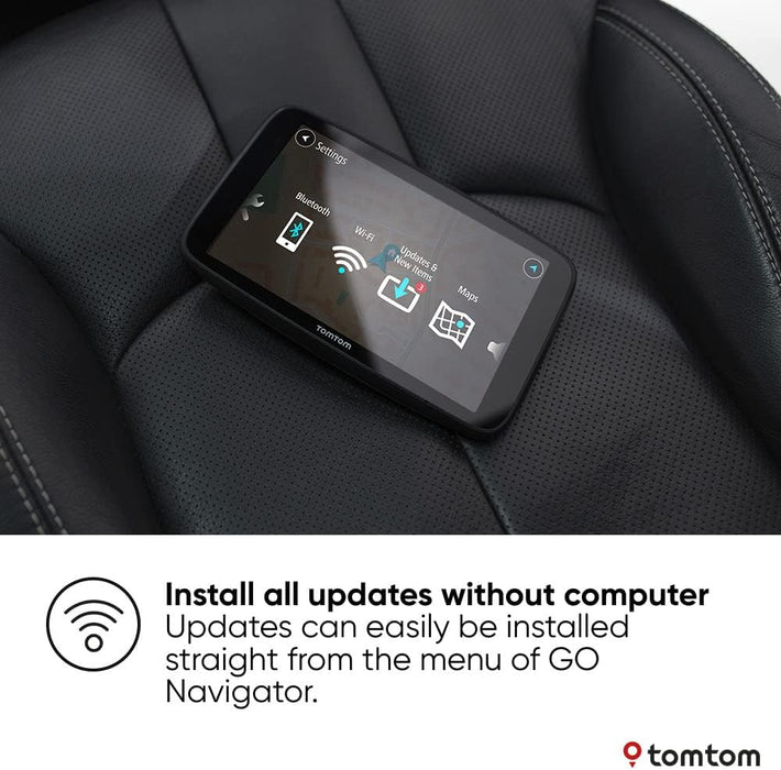 TomTom Car Sat Nav GO Navigator (6 inch, real-time traffic information and Speed Cam Alert Trial, World Maps, Updates via WiFi) 6 inches