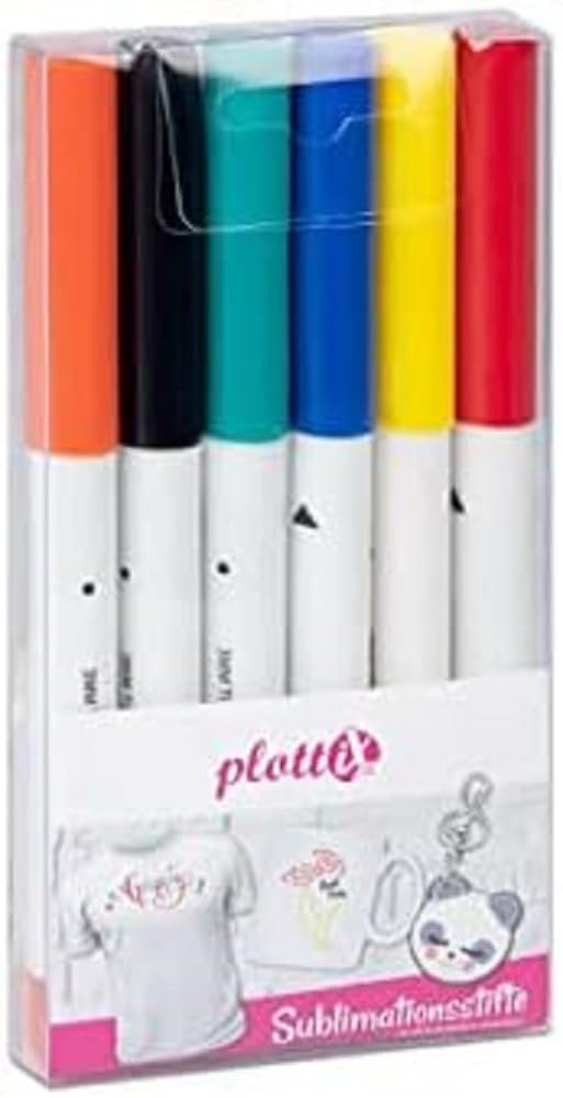 plottiX subliX - Sublimationsstifte Basic Set (6 Farben)