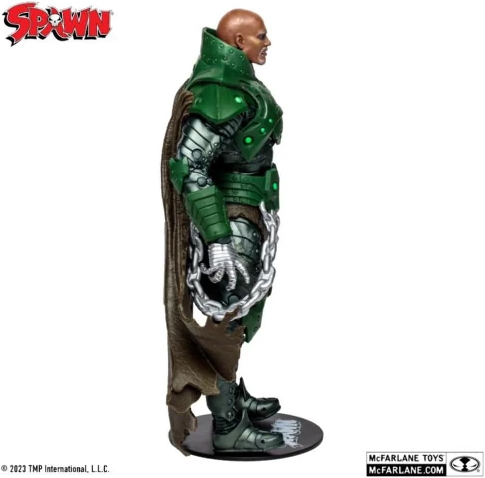 McFarlane Toys, Spawn Comic 7-inch Sinn Action Figure with 22 Moving Parts, Collectible Figure with Accessories and Collectors Stand Base – Ages 12+