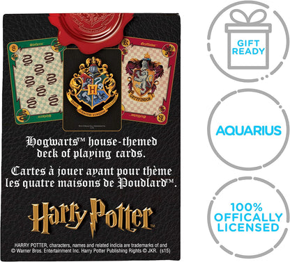 AQUARIUS Harry Potter Playing Cards - House Crests Themed Deck of Cards for Your Favorite Card Games - Officially Licensed Harry Potter Merchandise & Collectibles