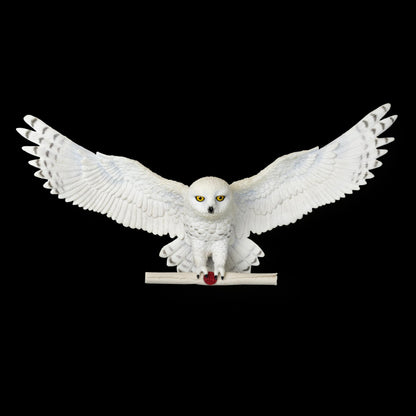 The Noble Collection Harry Potter Hedwig Owl Post Wall Décor - 14in (35cm) Hand-Painted Sculpture - Harry Potter Film Set Movie Props Wand - Gifts for Family, Friends & Harry Potter Fans