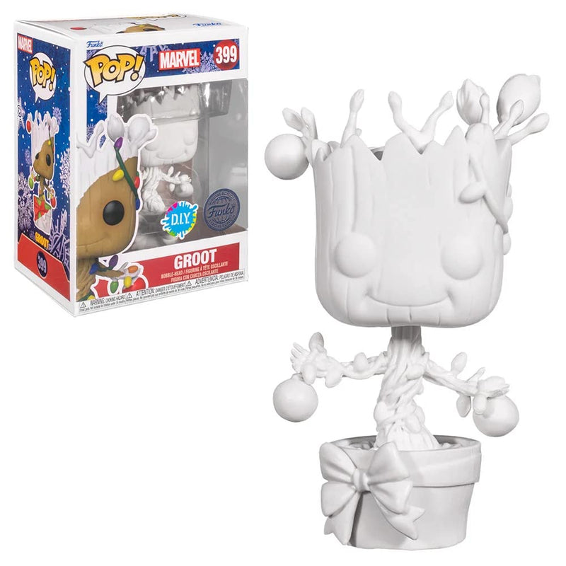 Funko Pop! Marvel: Marvel Holiday - Groot - (DIY) - White - Marvel Comics - Collectable Vinyl Figure - Gift Idea - Official Merchandise - Toys for Kids & Adults - Comic Books Fans