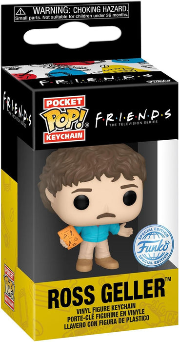 Funko POP! Keychain: Friends - 80's Ross Geller - Collectable Vinyl Mini Figure Novelty Keyring - Stocking Filler - Gift Idea - Official Merchandise - TV Fans - Minifigure