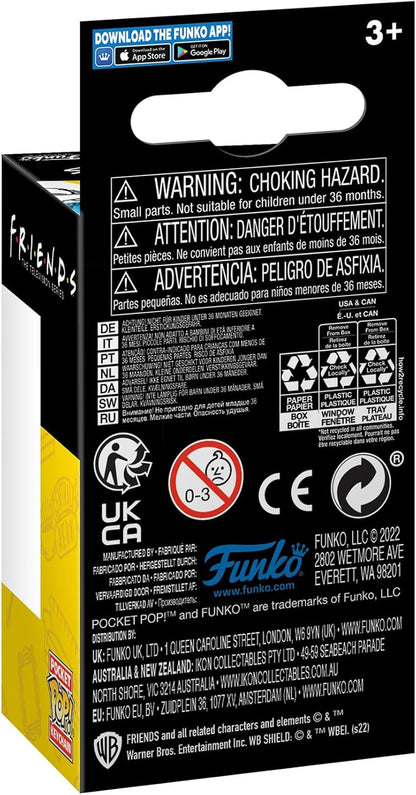 Funko Pop! Keychain: Friends - Joey Tribbiani in Chandler's Clothes- Mini Figura in Vinile da Collezione Novità Portachiavi - Riempitivi per Calze - Idea Regalo - Merchandising Ufficiale