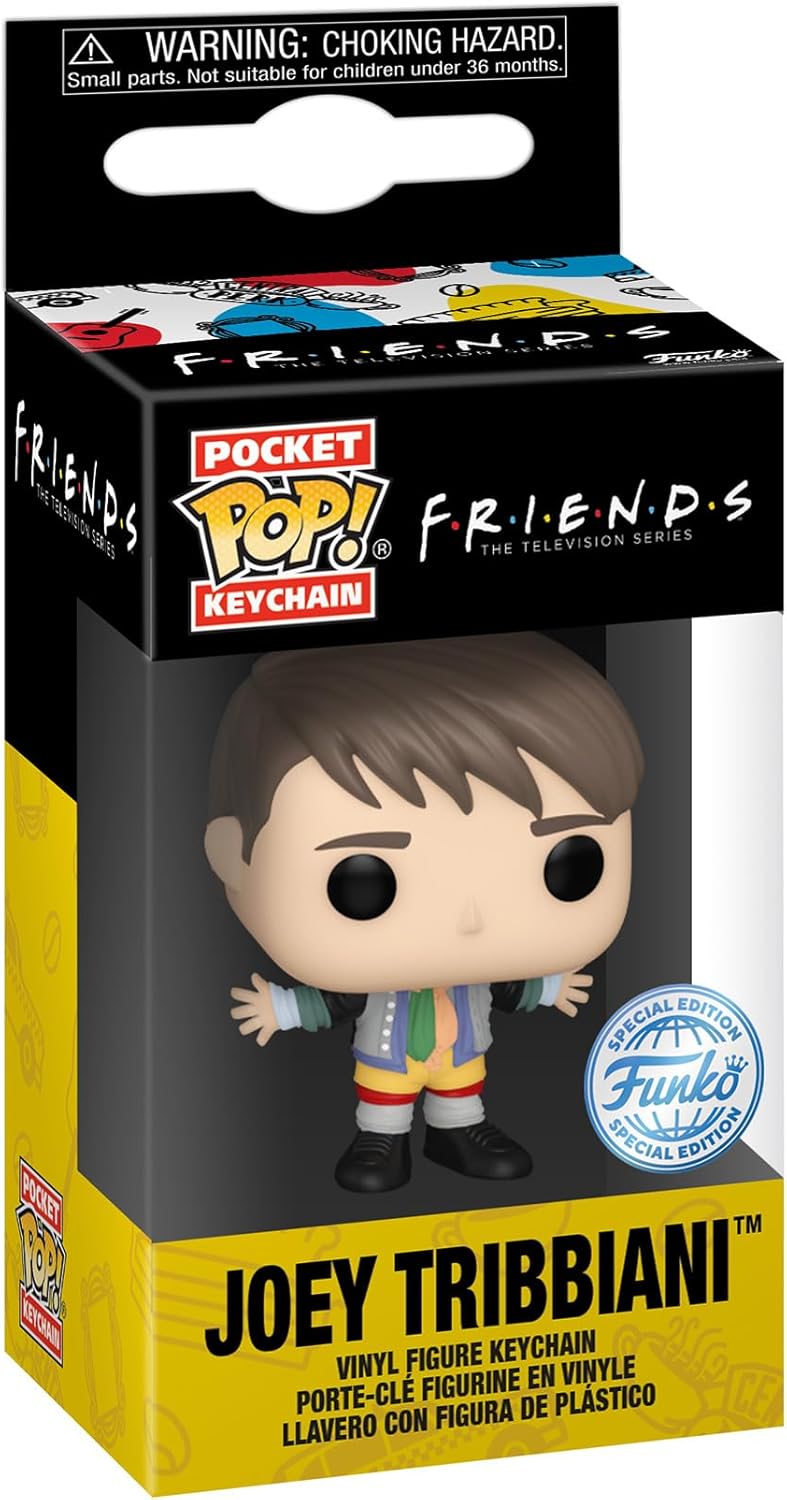 Funko Pop! Keychain: Friends - Joey Tribbiani in Chandler's Clothes- Mini Figura in Vinile da Collezione Novità Portachiavi - Riempitivi per Calze - Idea Regalo - Merchandising Ufficiale