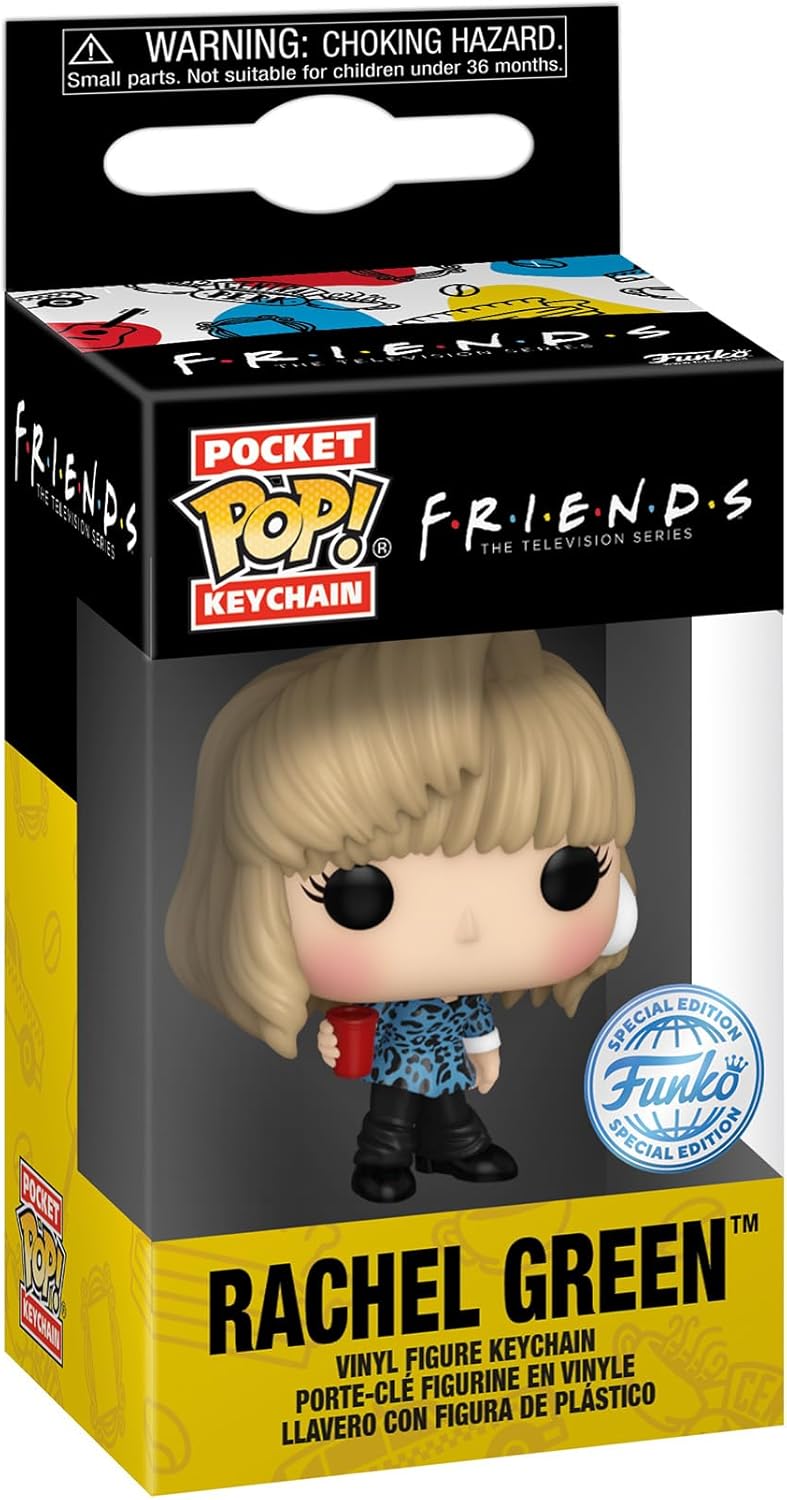 Funko POP! Keychain: Friends - 80's Hair Rachel Green Novelty Keyring - Collectable Mini Figure - Stocking Filler - Gift Idea - Official Merchandise - TV Fans - Backpack Decor