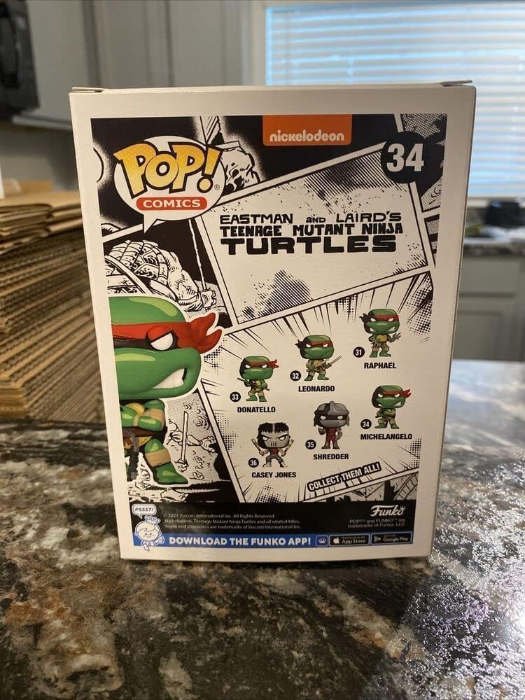 TMNT POP COMICS MICHELANGELO PX VINYL FIGURE W/B&W CHASE