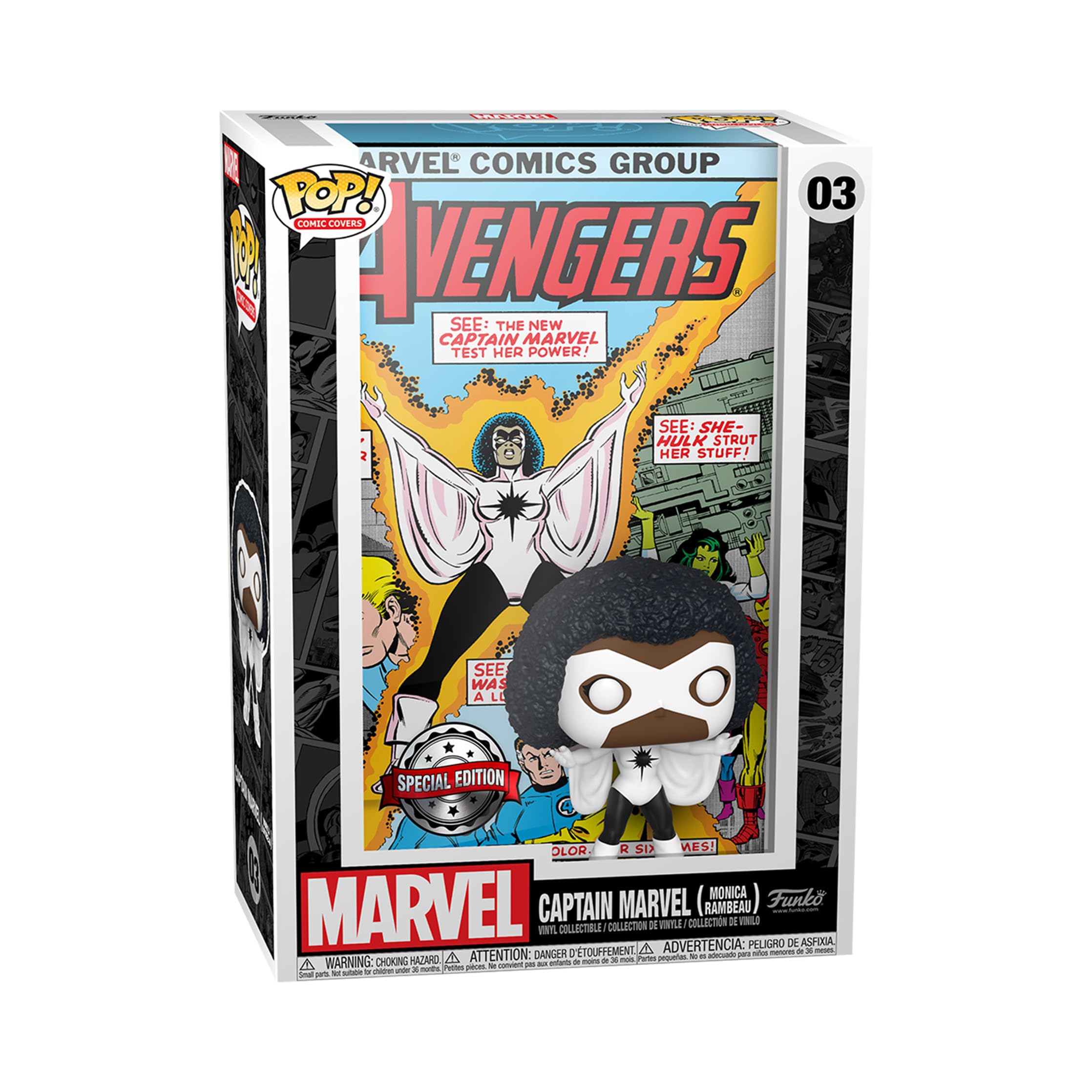 Funko Pop! Cover Art: Marvel - Captain Marvel- Collectable Vinyl Figure - Gift Idea - Official Merchandise - Toys for Kids & Adults - Movies Fans - Model Figure for Collectors and Display
