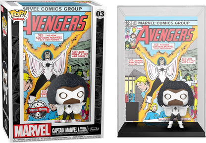 Funko Pop! Cover Art: Marvel - Captain Marvel- Collectable Vinyl Figure - Gift Idea - Official Merchandise - Toys for Kids & Adults - Movies Fans - Model Figure for Collectors and Display