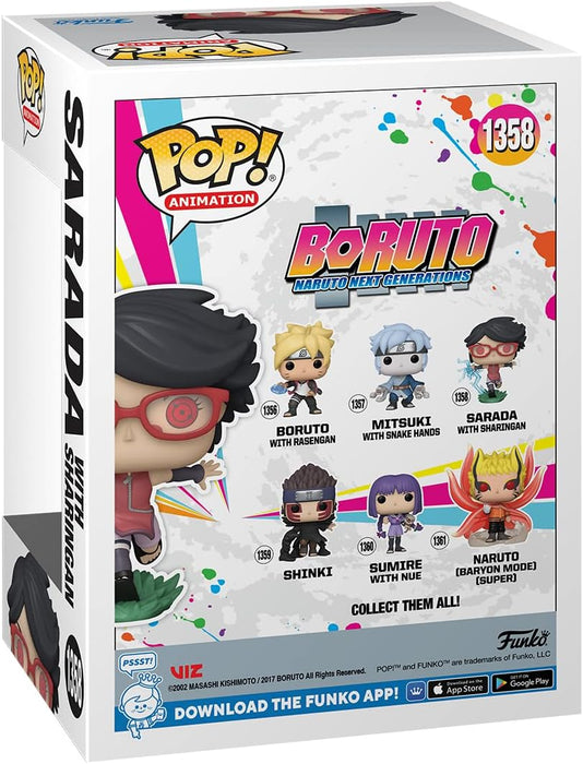 Funko POP! Animation: Boruto - Sarada Uchiha With Sharingan - Boruto: Naruto Next Generations - Collectable Vinyl Figure - Gift Idea - Official Merchandise - Toys for Kids & Adults - Anime Fans