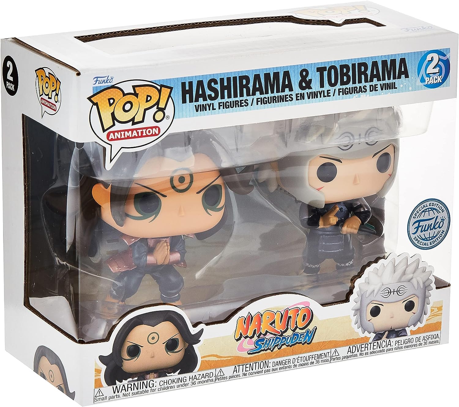Funko Pop! Animation: Naruto - 2 Packung Hashirama & Tobirama - Naruto Shippuden - Vinyl-Sammelfigur - Geschenkidee - Offizielle Handelswaren - Spielzeug Für Kinder und Erwachsene - Anime Fans