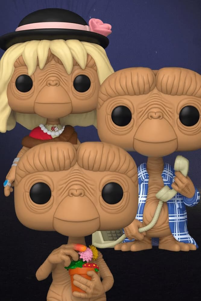 Funko 65051 Pop! Films : E.T. - E.T. in Disguise, E.T. in Robe, E.T. with Flowers (édition spéciale 3 pièces